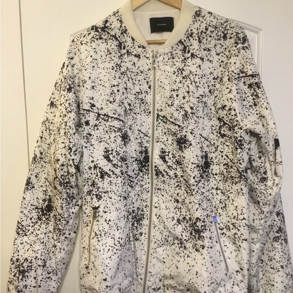 STAMPD vinyl bomber jacket